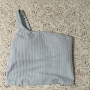 Lululemon Light Blue Ribbed One-Shoulder Top